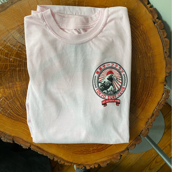 Fresh Laundry Tokyo Surf Shop Pink Long Sleeve T Shirt. NWOT. Small. - Picture 5 of 6